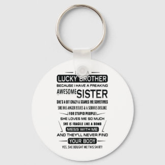 Ik ben een gelukkige broeder kerstcadeautje voor b sleutelhanger