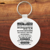 Ik ben een gelukkige broeder kerstcadeautje voor b sleutelhanger (Voorkant)