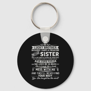 Ik ben een gelukkige broer cadeau voor broer van z sleutelhanger