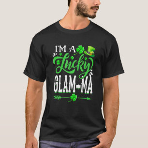 Ik ben een gelukkige Glam Ma Shamrock St Patricks T-shirt