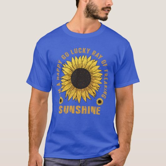 Ik ben een gelukkige Go Lucky Ray van Freaking Sun T-shirt (Voorkant)