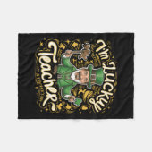 Ik ben een gelukkige leraar fleece deken (Voorkant (Horizontaal))