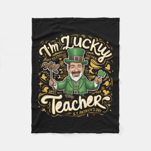 Ik ben een gelukkige leraar fleece deken (Voorkant)