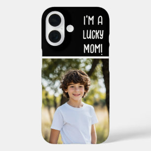 Ik ben een gelukkige mama foto iPhone 16 hoesje