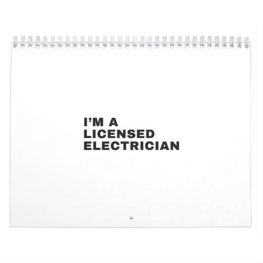 IK BEN EEN GEMACHTIGDE ELEKTRICIAN KALENDER (Hoes)