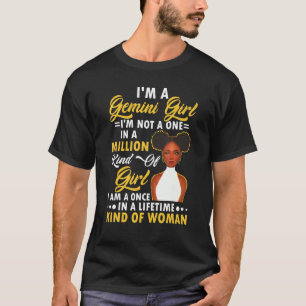 Ik ben een Gemini Girl Black Women Gemini Girl T-shirt