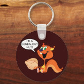 Ik ben een Genealogie Nut Squirrel Sleutelhanger (Voorkant)