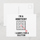 Ik Ben Een Geneticus Ik Vind Altijd Een Oplossing  Briefkaart (Voorkant / Achterkant)