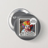 Ik ben een geniale baby clown cartoon ronde button 5,7 cm (Voorkant /achterkant)