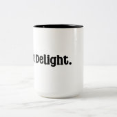 Ik ben een genot. tweekleurige koffiemok (Center)