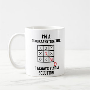Ik ben een geografisch leraar die ik altijd een op koffiemok