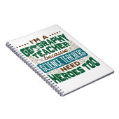 Ik ben een geografische leraar Funny Heroes-waarde Notitieboek (Rechterzijde)