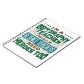 Ik ben een geografische leraar Funny Heroes-waarde Notitieboek (Linkerzijde)