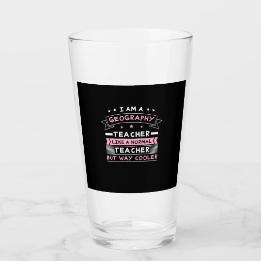 Ik ben een geografische leraar glas (Voorkant)