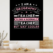 Ik ben een geografische leraar poster (Keuken)