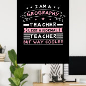 Ik ben een geografische leraar poster (Thuiskantoor)