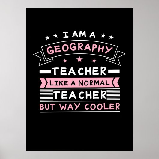 Ik ben een geografische leraar poster (Voorkant)
