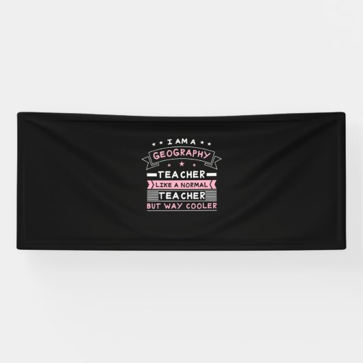 Ik ben een geografische leraar spandoek (Horizontaal)