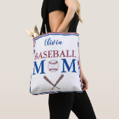 Ik ben een gepersonaliseerde honkbalmoeder tote bag (Dichtbij)