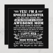 Ik ben een gesluierde dochter-cadeau voor de docht feestdagenkaart (Voorkant / Achterkant)