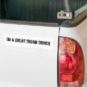 Ik ben een geweldige drink chauffeur bumpersticker (Op Truck)
