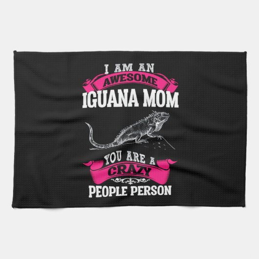 Ik ben een geweldige Iguana moeder Theedoek (Horizontaal)