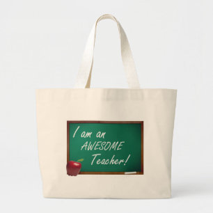 ik ben een geweldige leraar grote tote bag