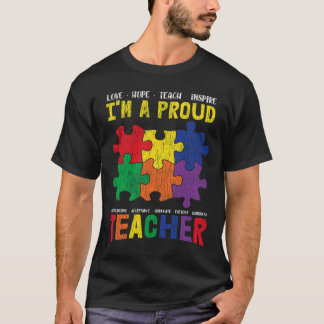 Ik ben een gezaghebbende leraar Autistic Kinder Au T-shirt