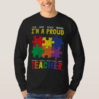 Ik ben een gezaghebbende leraar Autistic Kinder Au T-shirt