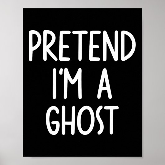 Ik ben een Ghost Costume Halloween Lazy Easy Poster (Voorkant)