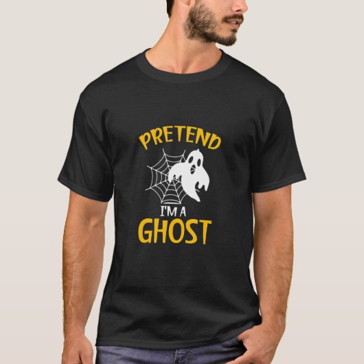Ik ben een Ghost Halloween Web Spider T-shirt (Voorkant)
