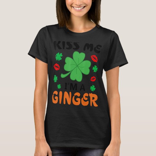 Ik ben een Ginger Redhead Irish St. Patrick's D. T-shirt (Voorkant)