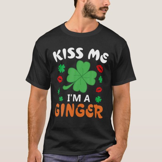 Ik ben een Ginger Redhead Irish St. Patrick's D. T-shirt (Voorkant)