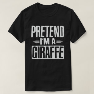 Ik ben een Giraffe Easy Lazy Halloween Costume T-shirt