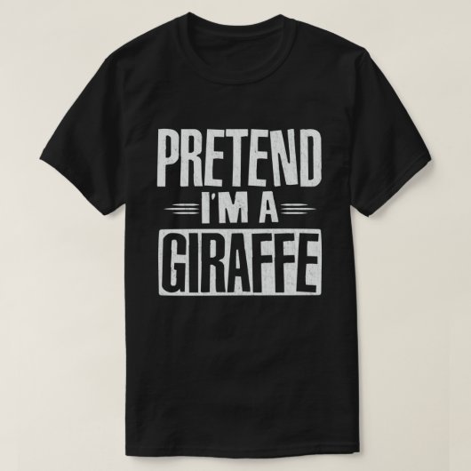 Ik ben een Giraffe Easy Lazy Halloween Costume T-shirt (Design voorkant)