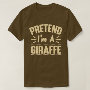 Ik ben een Giraffe Easy Lazy Halloween Costume T-shirt