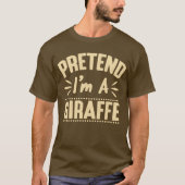 Ik ben een Giraffe Easy Lazy Halloween Costume T-shirt (Voorkant)