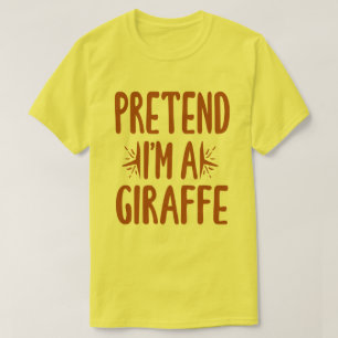Ik ben een Giraffe Easy Lazy Halloween Costume T-shirt