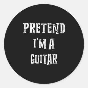 Ik ben een gitaar Costume Couples Ronde Sticker