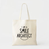Ik ben een glimlach architect eigenzinnig grappig tote bag (Voorkant)
