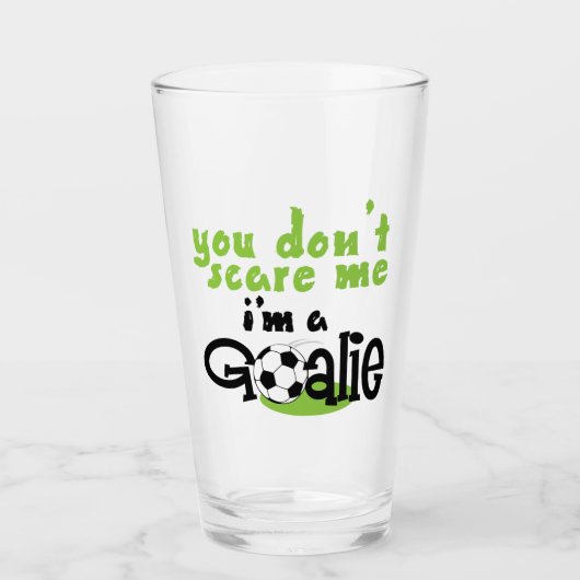 Ik ben een goalie glas (Voorkant)