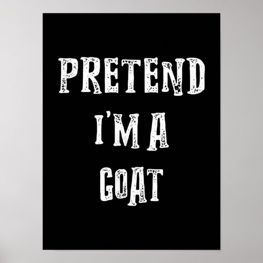 Ik ben een Goat Halloween Costume. Poster (Voorkant)