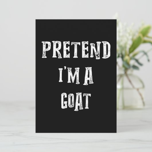Ik ben een Goat Halloween Costume. Save The Date (Staand voorkant)