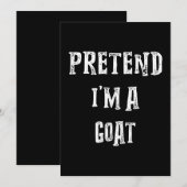 Ik ben een Goat Halloween Costume. Save The Date (Voorkant / Achterkant)