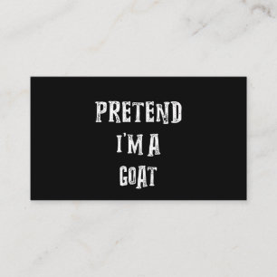 Ik ben een Goat Halloween Costume. Visitekaartje