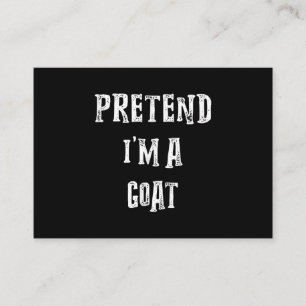 Ik ben een Goat Halloween Costume. Visitekaartje