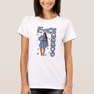 Ik ben een godin BBW plus een zwart meisje Magic M T-shirt
