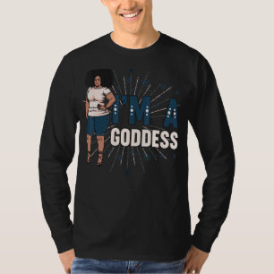 Ik ben een godin Melanin Black Sista Bbw  koningin T-shirt