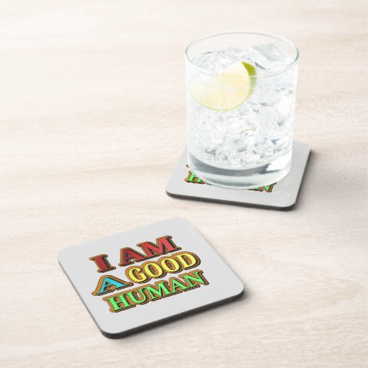 "Ik ben een goed menselijk" kutmodel. Nu kopen Bier Onderzetter (Rechterzijde)