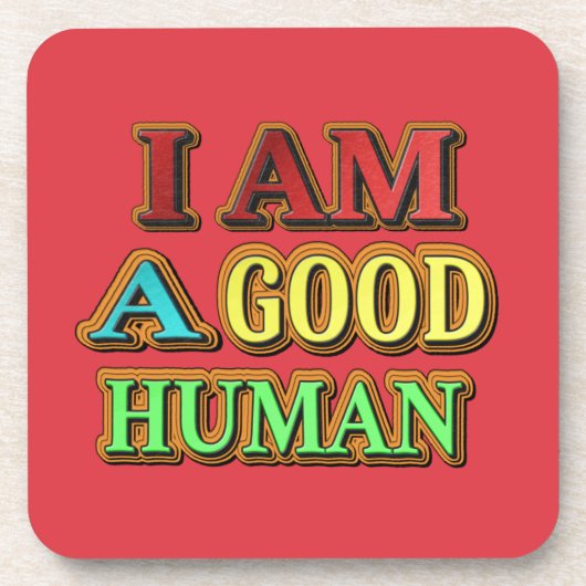 "Ik ben een goed menselijk" kutmodel. Nu kopen Bier Onderzetter (Voorkant)